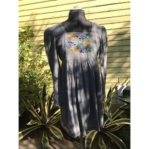 Vintage Karavan Hand Embroidered Mini Dress